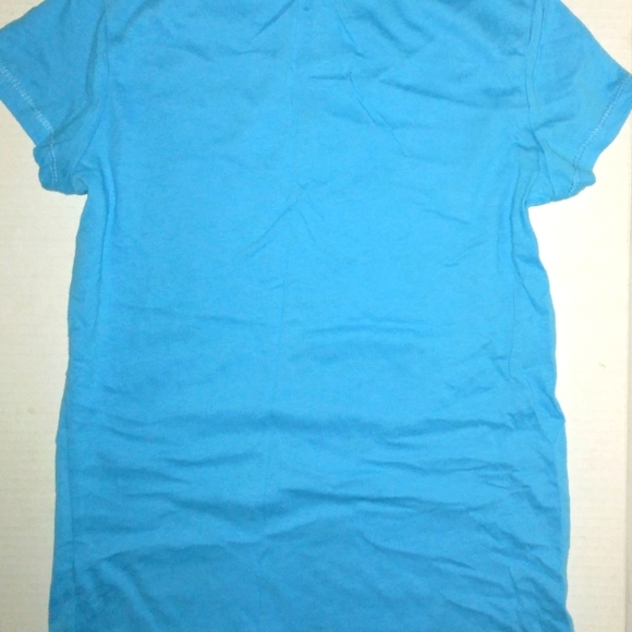 ☆NWT☆OLD NAVY☆Girls Beautiful Blue Peace Sign Print Short Sleeve T-shirt ~Med~ - Picture 7 of 11